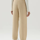 Pantaloni con cintura in misto lino viscosa CFWWTR0151FRUT3043 8925 WOOLRICH Feather beige 