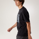T-Shirt manica corta stampata KRAGG COTTON LITHOGRAPHICA SS M X0000099 01 ARC'TERYX Black 