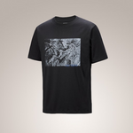 T-Shirt manica corta stampata KRAGG COTTON LITHOGRAPHICA SS M X0000099 01 ARC'TERYX Black 