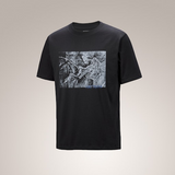 T-Shirt manica corta stampata KRAGG COTTON LITHOGRAPHICA SS M X0000099 01 ARC'TERYX Black 