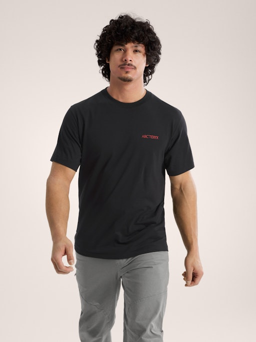 T-Shirt manica corta KRAGG SL COTTON BLURRED BIRD SS M X00000 01 ARC'TERYX Black/dynasty 