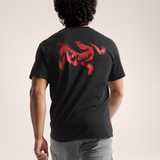 T-Shirt manica corta KRAGG SL COTTON BLURRED BIRD SS M X00000 01 ARC'TERYX Black/dynasty 