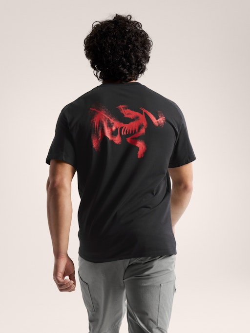 T-Shirt manica corta KRAGG SL COTTON BLURRED BIRD SS M X00000 01 ARC'TERYX Black/dynasty 