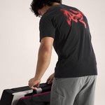 T-Shirt manica corta KRAGG SL COTTON BLURRED BIRD SS M X00000 01 ARC'TERYX Black/dynasty 