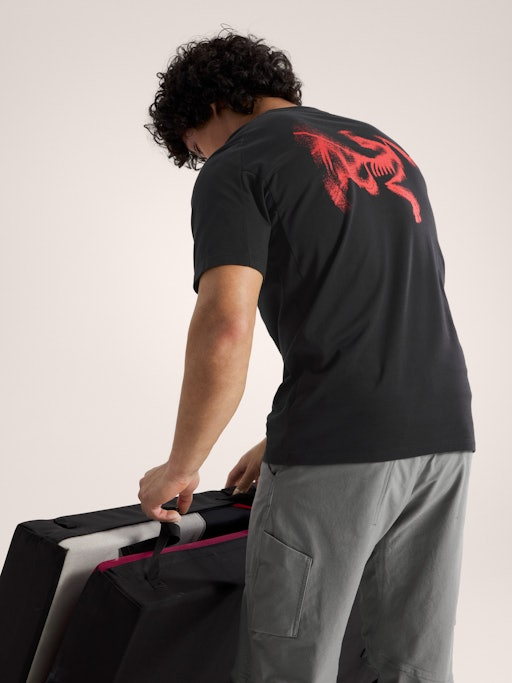 T-Shirt manica corta KRAGG SL COTTON BLURRED BIRD SS M X00000 01 ARC'TERYX Black/dynasty 