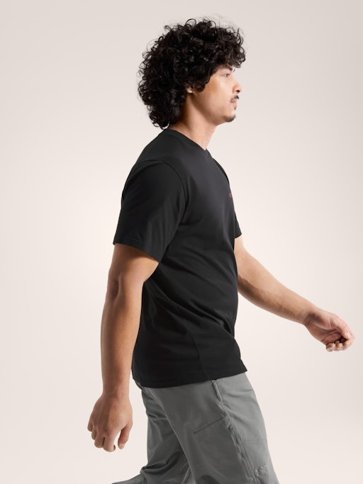 T-Shirt manica corta KRAGG SL COTTON BLURRED BIRD SS M X00000 01 ARC'TERYX Black/dynasty 