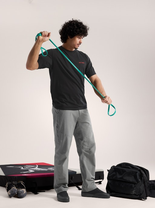 T-Shirt manica corta KRAGG SL COTTON BLURRED BIRD SS M X00000 01 ARC'TERYX Black/dynasty 