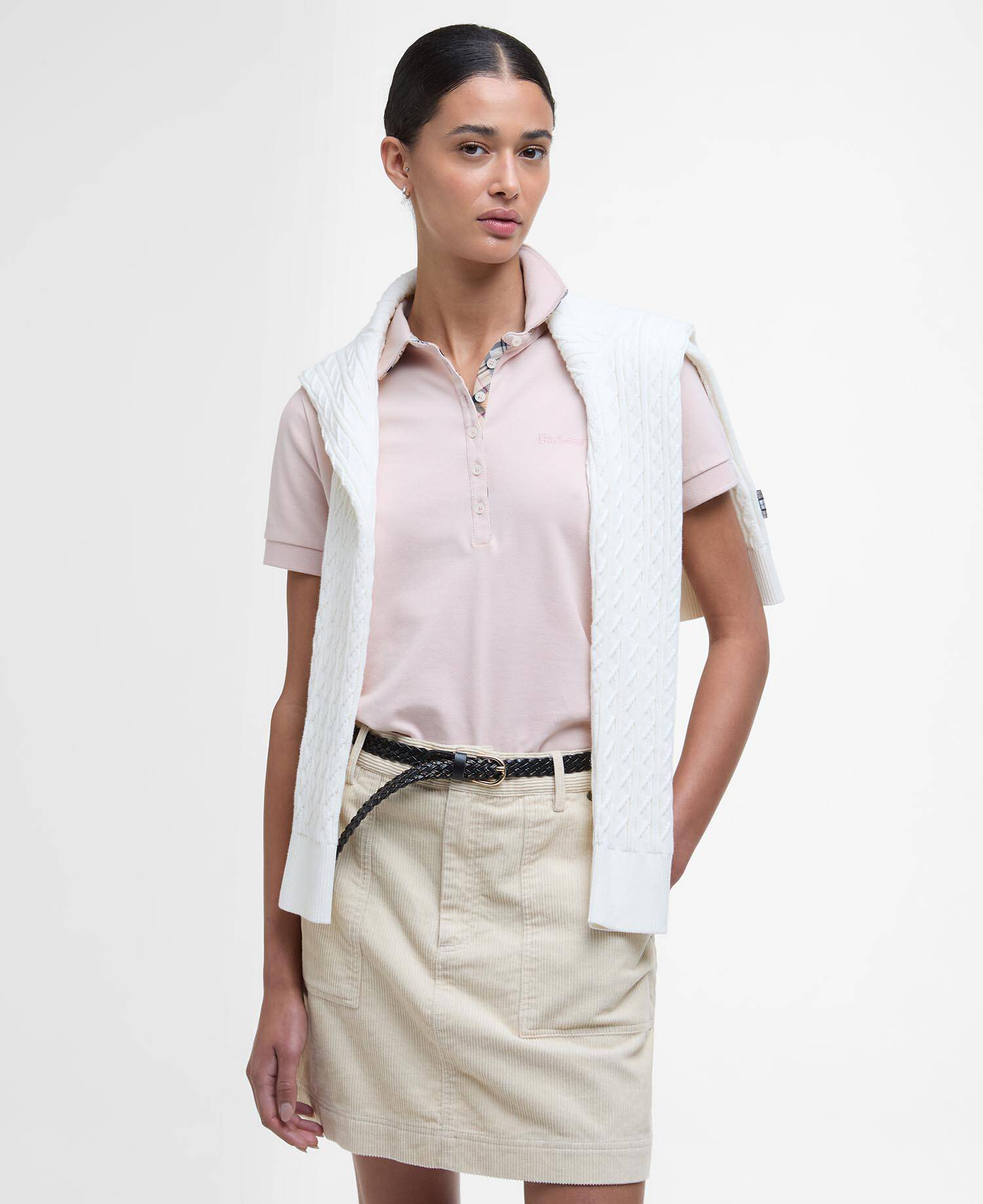 Polo manica corta LML0634 LML PI38 BARBOUR Primrose pink/hessian 