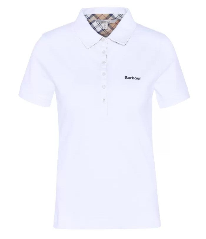 Polo manica corta con inserti tartan LML0634 LML WH33 BARBOUR White/hessian 
