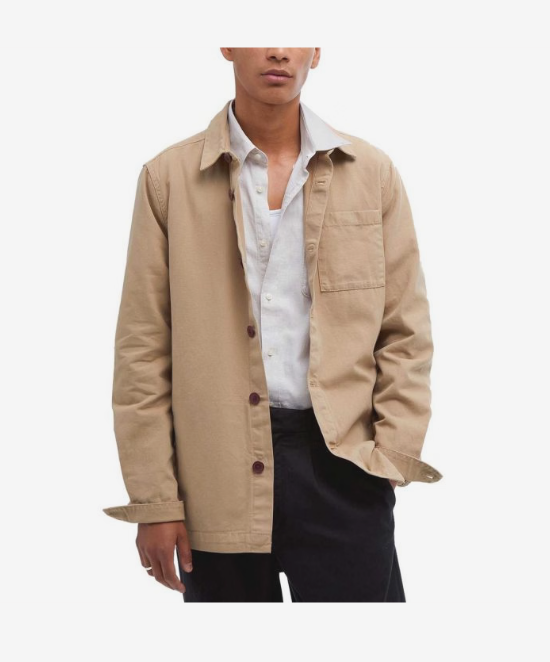 Overshirt lavata MOS0281 MOS ST17 BARBOUR Washed stone 
