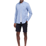 Camicia manica lunga in misto lino MSH5090 MSH BL33 BARBOUR Blue 