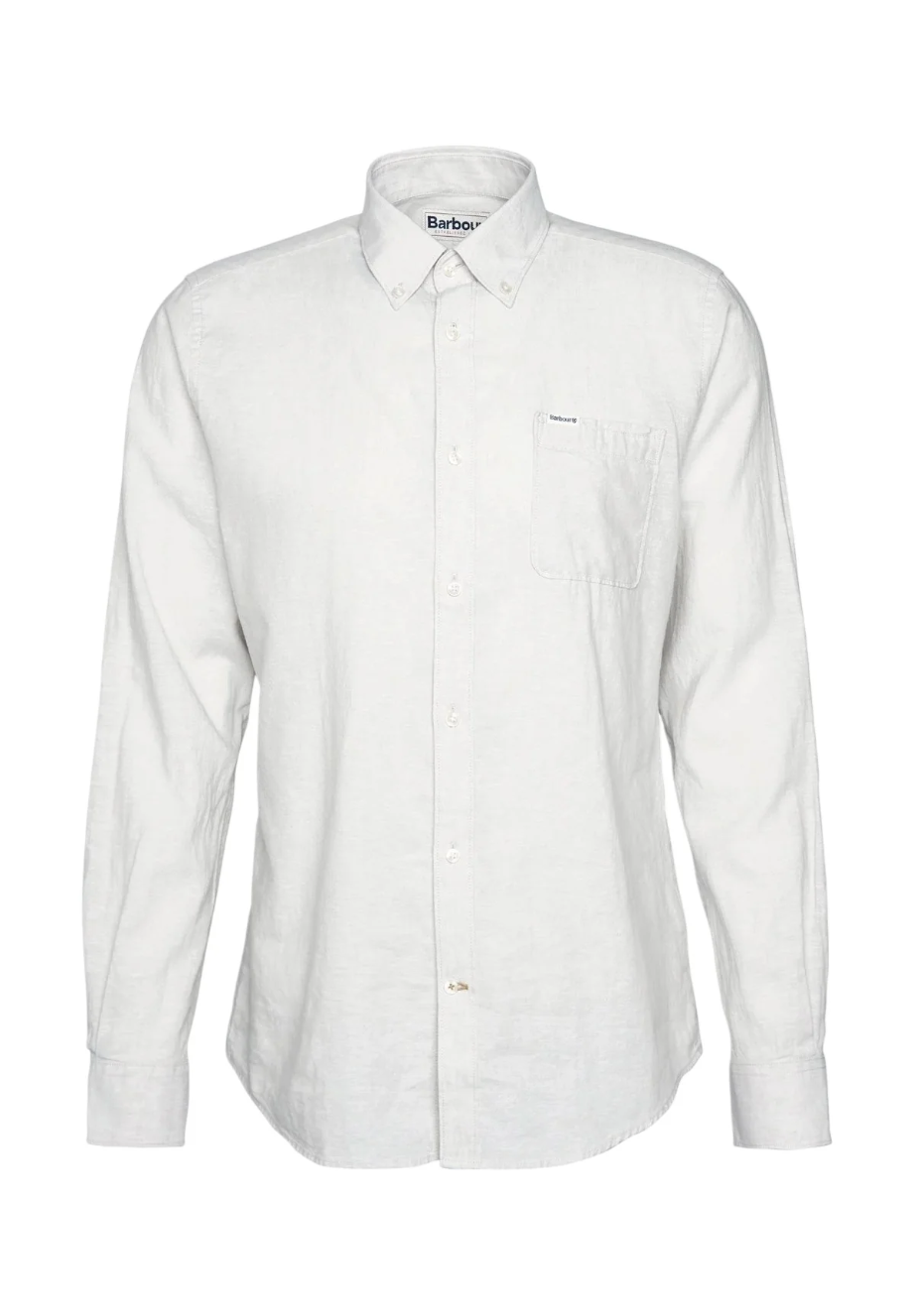 Camicia manica lunga in misto lino MSH5090 MSH WH11 BARBOUR White 