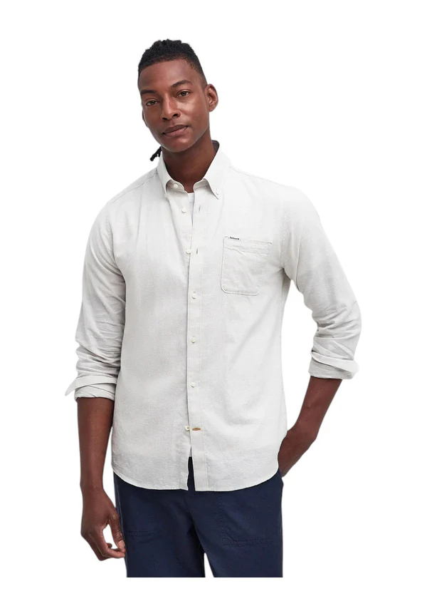 Camicia manica lunga in misto lino MSH5090 MSH WH11 BARBOUR White 