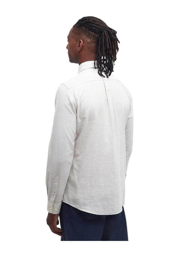 Camicia manica lunga in misto lino MSH5090 MSH WH11 BARBOUR White 