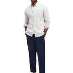 Camicia manica lunga in misto lino MSH5090 MSH WH11 BARBOUR White 