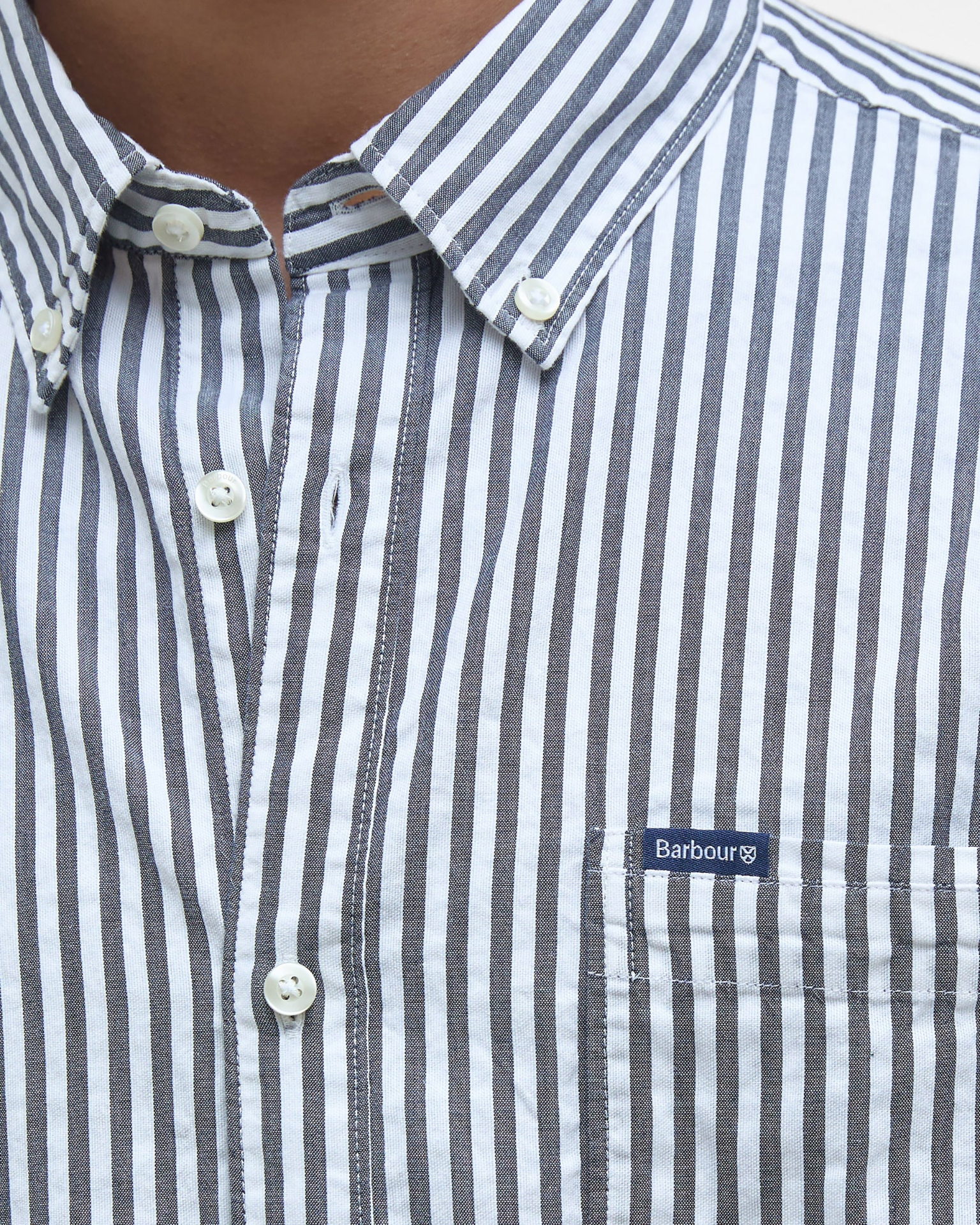 Camicia in cotone seersucker MSH5577 MSH NY91 BARBOUR Navy 