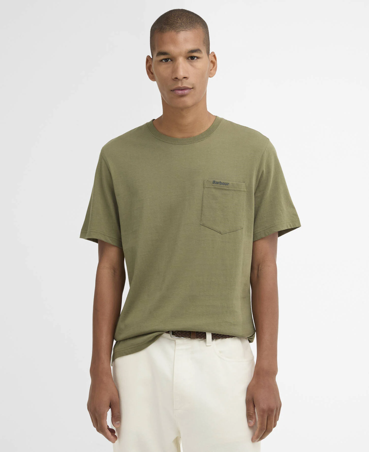 T-Shirt con taschino MTS1114 MTS OL37 BARBOUR Grey olive 