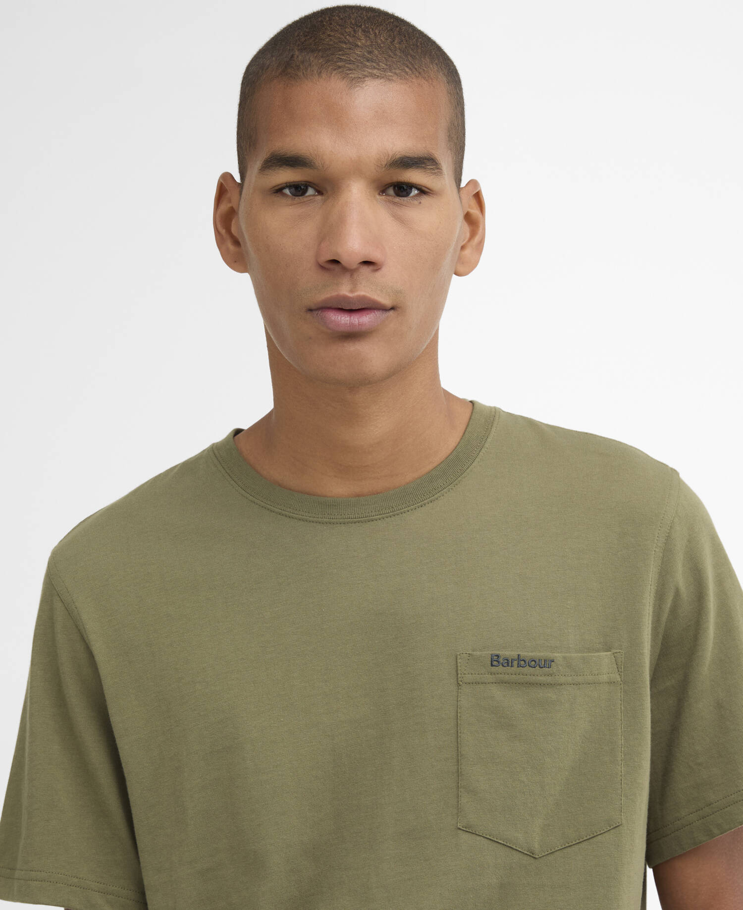T-Shirt con taschino MTS1114 MTS OL37 BARBOUR Grey olive 