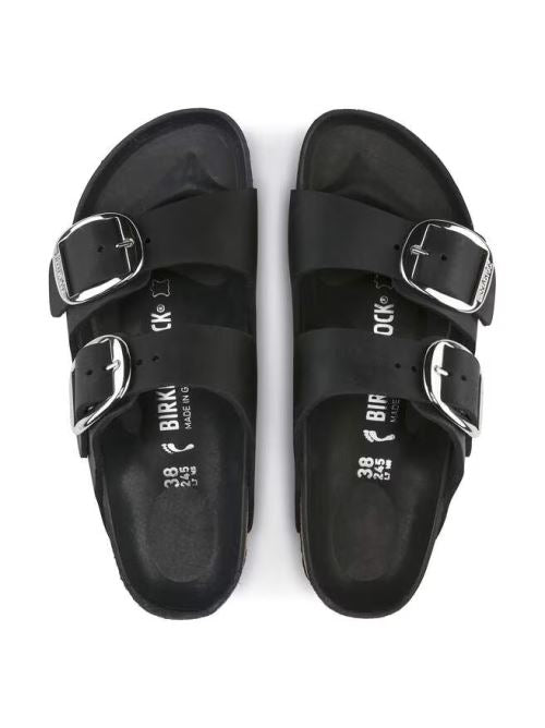 Ciabatta in pelle oliata ARIZONA BIG BUCKLE 1011075 BLACK BIRKENSTOCK Black 