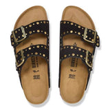 Ciabatta in pelle scamosciata con rivetti ARIZONA RIVET 1030348 BLACK BIRKENSTOCK Black 