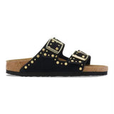 Ciabatta in pelle scamosciata con rivetti ARIZONA RIVET 1030348 BLACK BIRKENSTOCK Black 