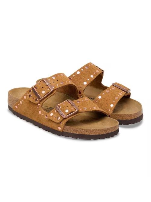 Ciabatta in pelle scamosciata ARIZONA RIVET 1031731 MINK BIRKENSTOCK Mink 