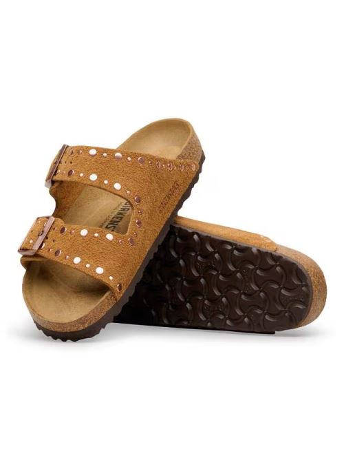 Ciabatta in pelle scamosciata ARIZONA RIVET 1031731 MINK BIRKENSTOCK Mink 
