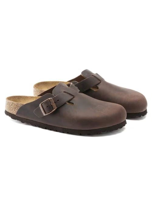 Sabot in pelle oliata BOSTON 860133 HABANA BIRKENSTOCK Habana 
