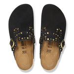 Ciabatta in pelle scamosciata con rivetti BOSTON RIVET 1030491 BLACK BIRKENSTOCK Black 