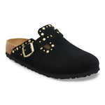 Ciabatta in pelle scamosciata con rivetti BOSTON RIVET 1030491 BLACK BIRKENSTOCK Black 