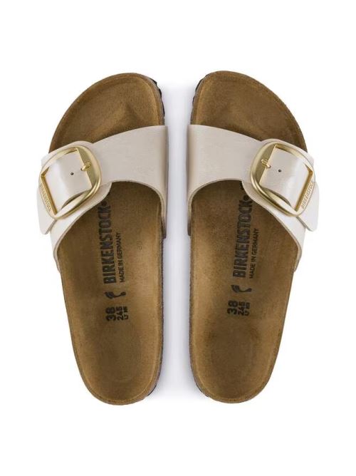 Ciabatta in pelle MADRID BIG BUCKLE 1015279 PEARL WHITE BIRKENSTOCK Pearl white 