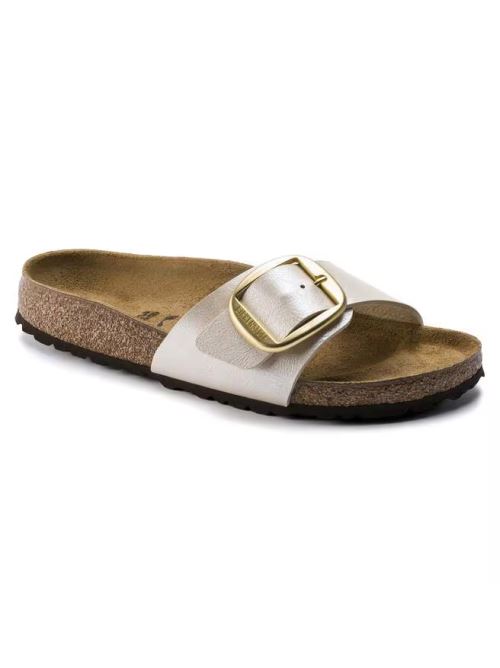 Ciabatta in pelle MADRID BIG BUCKLE 1015279 PEARL WHITE BIRKENSTOCK Pearl white 