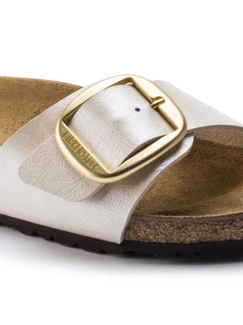 Ciabatta in pelle MADRID BIG BUCKLE 1015279 PEARL WHITE BIRKENSTOCK Pearl white 