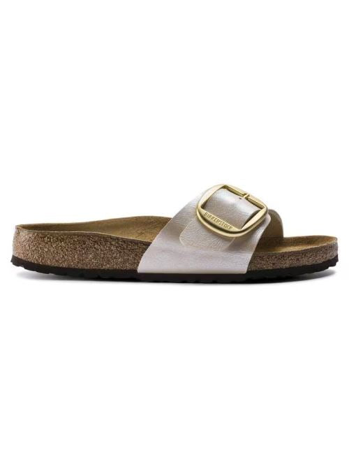 Ciabatta in pelle MADRID BIG BUCKLE 1015279 PEARL WHITE BIRKENSTOCK Pearl white 