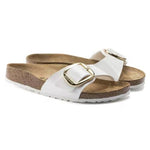 Ciabatta in pelle MADRID BIG BUCKLE 1019814 PATENT WHITE BIRKENSTOCK Patent white 