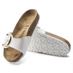 Ciabatta in pelle MADRID BIG BUCKLE 1019814 PATENT WHITE BIRKENSTOCK Patent white 