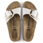 Ciabatta in pelle MADRID BIG BUCKLE 1019814 PATENT WHITE BIRKENSTOCK Patent white 