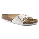 Ciabatta in pelle MADRID BIG BUCKLE 1019814 PATENT WHITE BIRKENSTOCK Patent white 