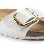 Ciabatta in pelle MADRID BIG BUCKLE 1019814 PATENT WHITE BIRKENSTOCK Patent white 
