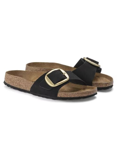 Ciabatta in pelle MADRID BIG BUCKLE 1023373 BLACK BIRKENSTOCK Black 