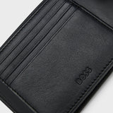 Portafoglio in pelle con logo goffrato 50470436 10241555 01 001 BOSS Black 