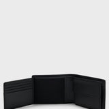 Portafoglio in pelle con logo goffrato 50470436 10241555 01 001 BOSS Black 