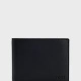 Portafoglio bi-fold in pelle martellata con logo goffrato 50470459 10241555 01 001 BOSS Black 