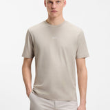T-shirt in cotone elasticizzato con logo a contrasto 50473278 10242929 01 070 BOSS Open beige 