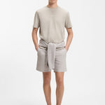 T-shirt in cotone elasticizzato con logo a contrasto 50473278 10242929 01 070 BOSS Open beige 