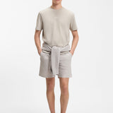 T-shirt in cotone elasticizzato con logo a contrasto 50473278 10242929 01 070 BOSS Open beige 