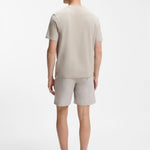 T-shirt in cotone elasticizzato con logo a contrasto 50473278 10242929 01 070 BOSS Open beige 