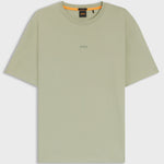 T-shirt in cotone elasticizzato con logo a contrasto 50473278 10242929 01 077 BOSS Open green 