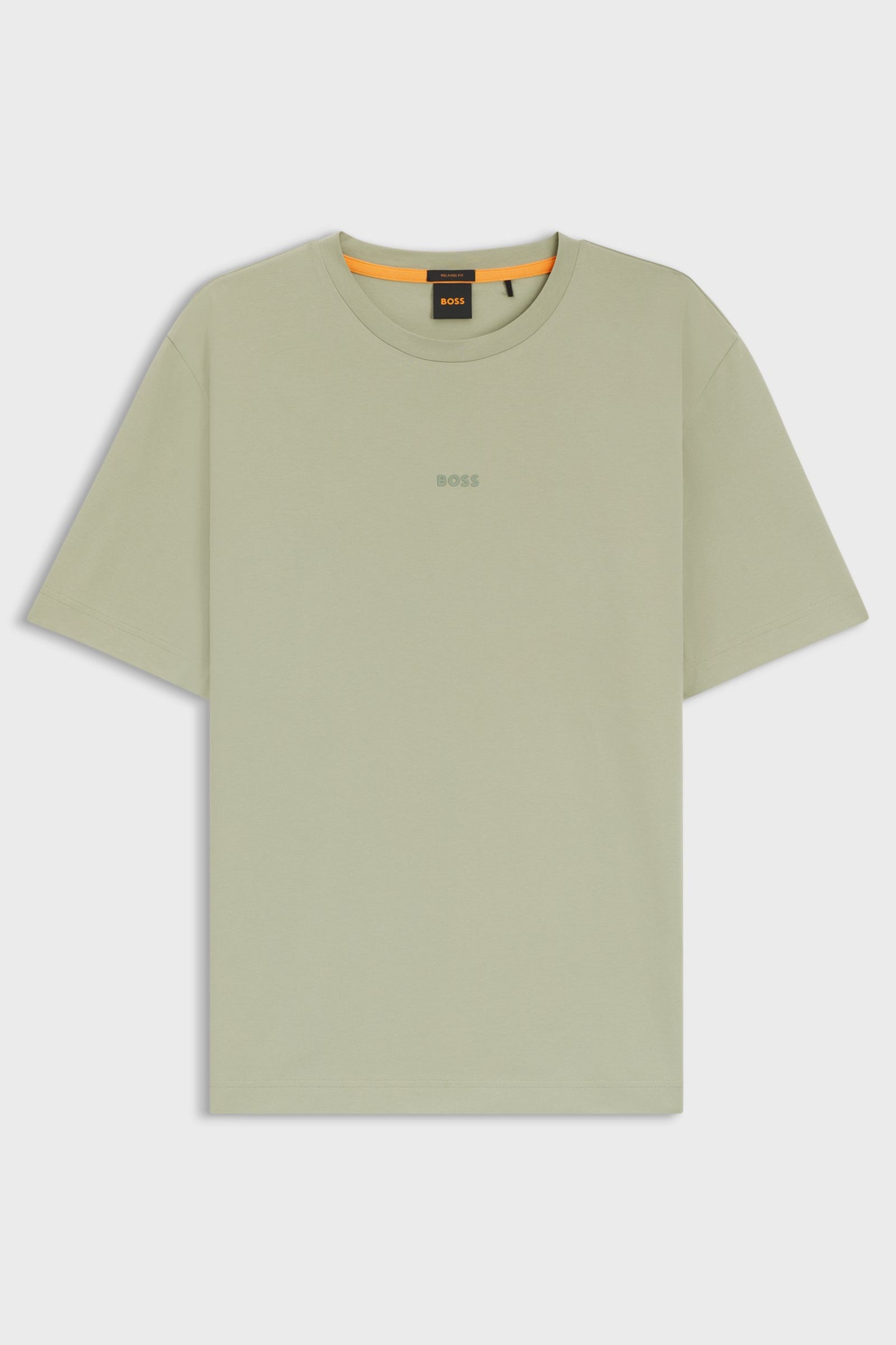 T-shirt in cotone elasticizzato con logo a contrasto 50473278 10242929 01 077 BOSS Open green 