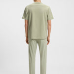 T-shirt in cotone elasticizzato con logo a contrasto 50473278 10242929 01 077 BOSS Open green 